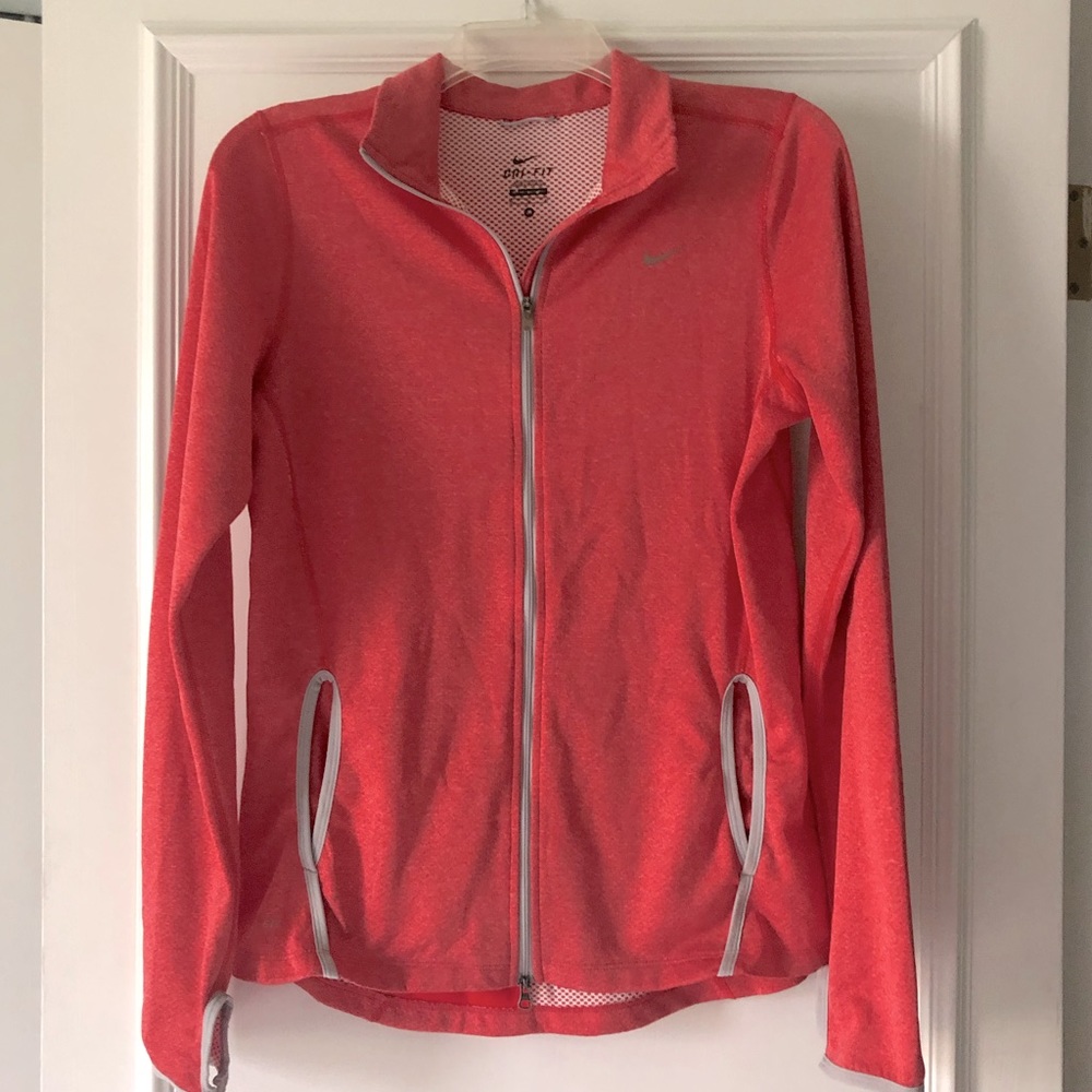 Nike Womens Jacket  Long Sleeve Coral Color Sz M